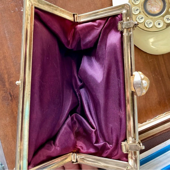 Vintage 1950s Lamè Fabric Clutch Bag