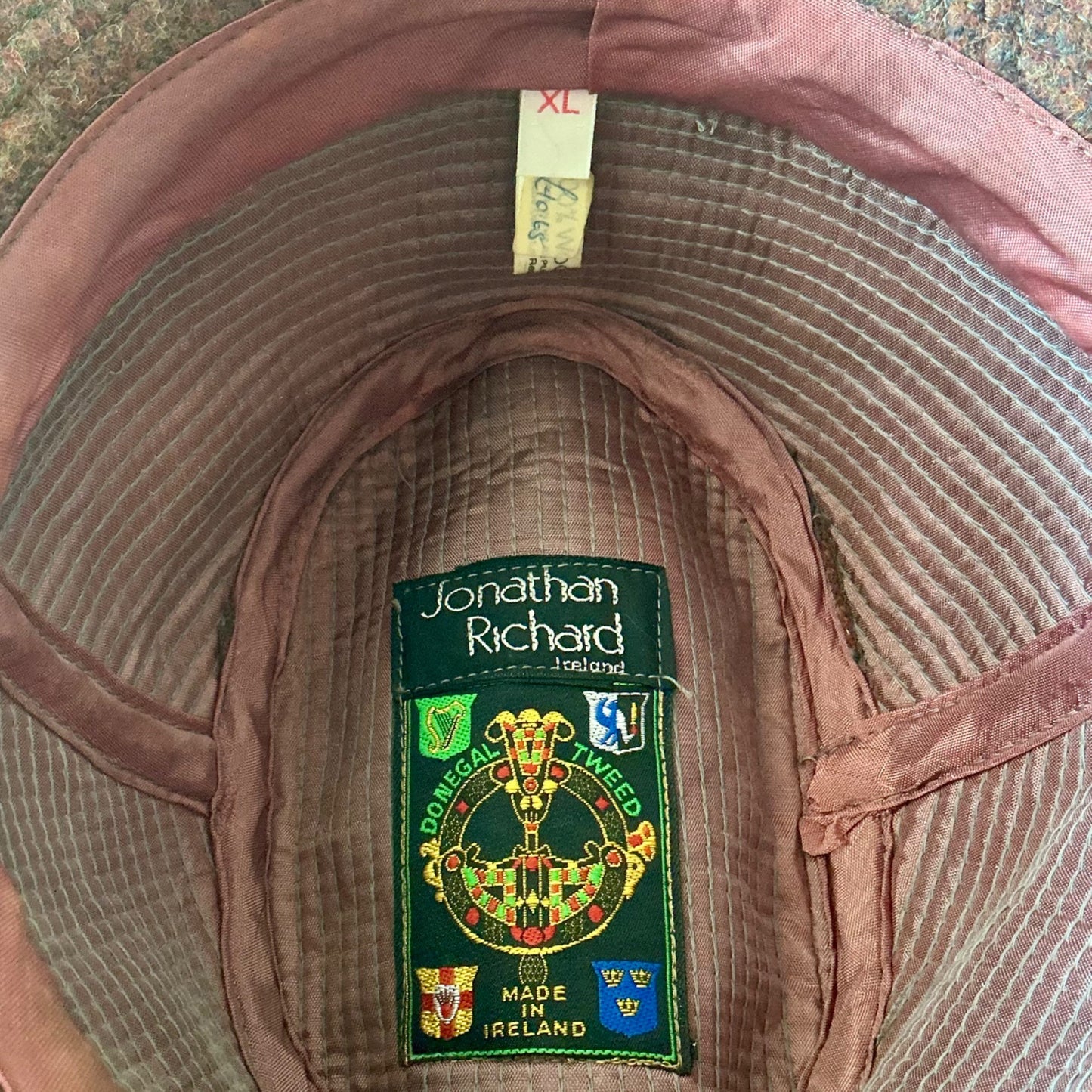 Vintage Jonathan Richard Donegal Tweed Irish Walking Hat Fedora
