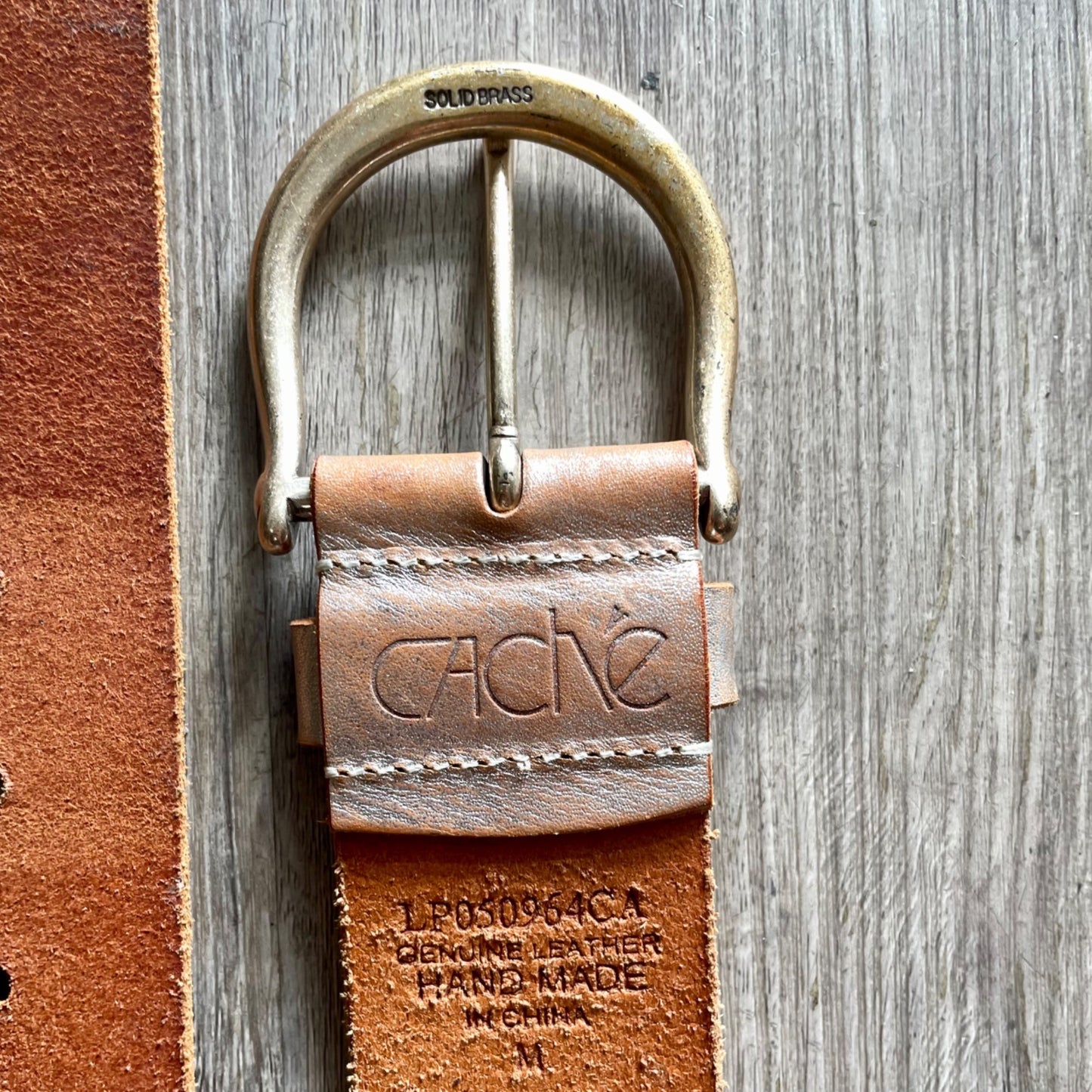 Vintage 90s Y2K Cache Handmade Woven Leather Belt