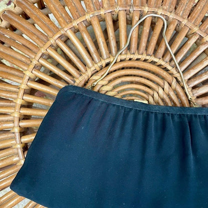 Vintage 1950s Black Fabric Bag + Change Purse Set