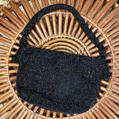 Vintage 1940s Ornately Hand-Beaded Bag