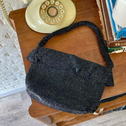 Vintage 1940s Ornately Hand-Beaded Bag