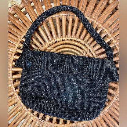 Vintage 1940s Ornately Hand-Beaded Bag