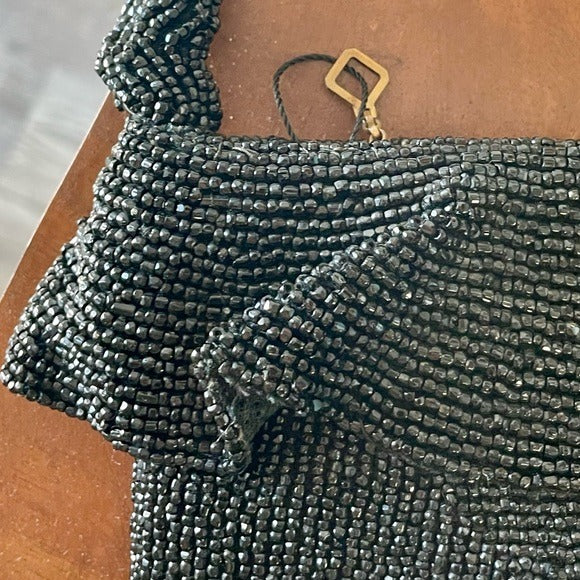 Vintage 1940s Ornately Hand-Beaded Bag
