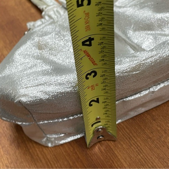 Vintage Metallic Fabric Pouch Bag