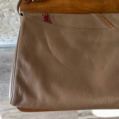 Vintage 1980s Italian Leather Crossbody Bag