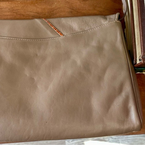 Vintage 1980s Italian Leather Crossbody Bag