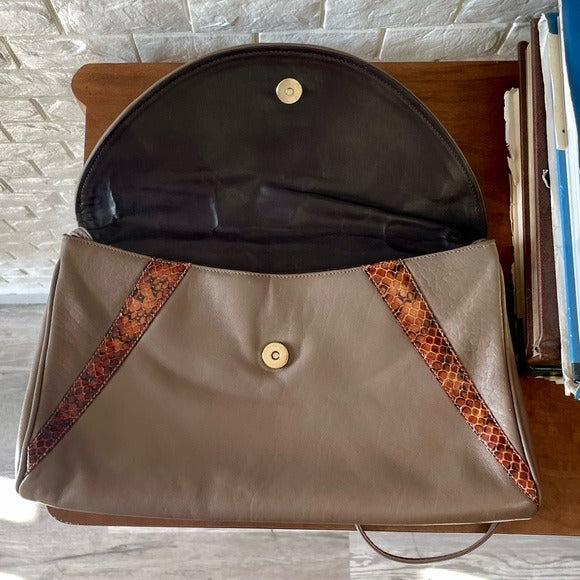 Vintage 1980s Italian Leather Crossbody Bag