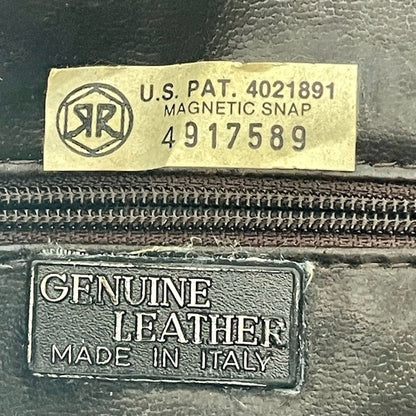 Vintage 1980s Italian Leather Crossbody Bag