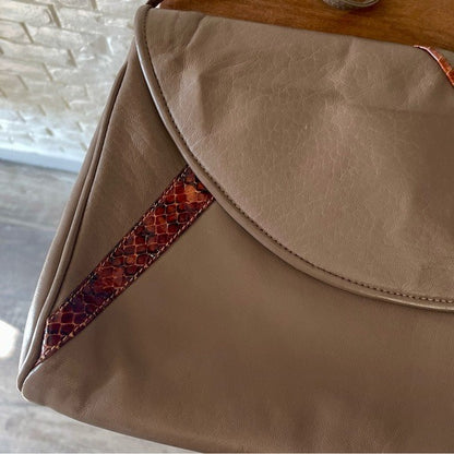 Vintage 1980s Italian Leather Crossbody Bag
