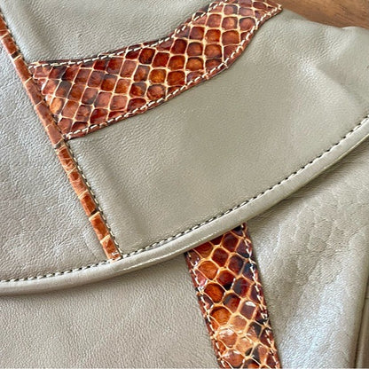 Vintage 1980s Italian Leather Crossbody Bag