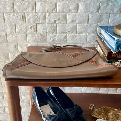 Vintage 1980s Italian Leather Crossbody Bag