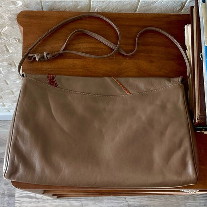 Vintage 1980s Italian Leather Crossbody Bag