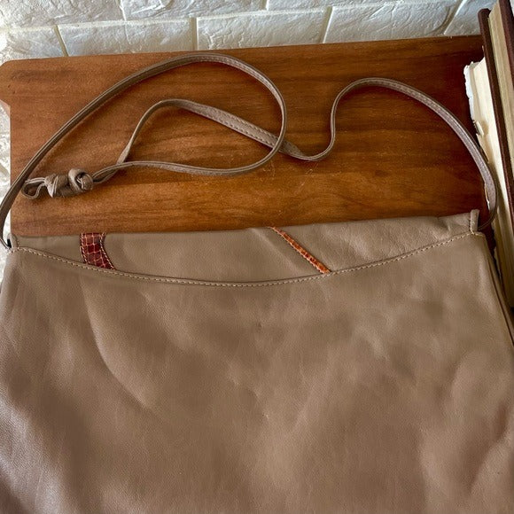 Vintage 1980s Italian Leather Crossbody Bag