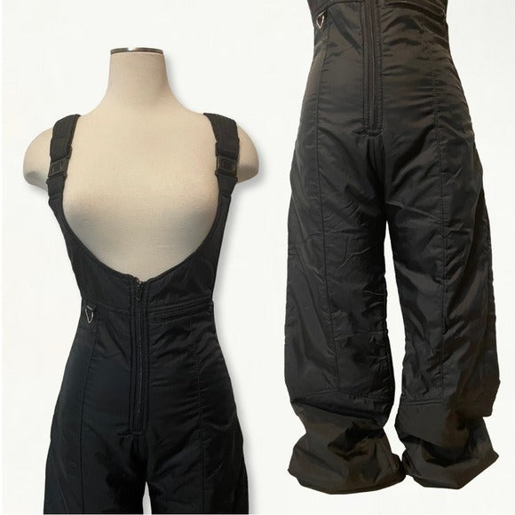 Vintage 80s Retro Black Farwest Salopettes