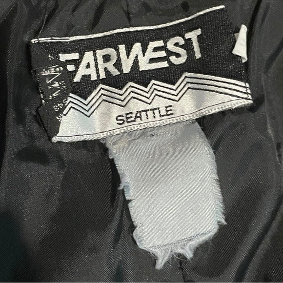 Vintage 80s Retro Black Farwest Salopettes