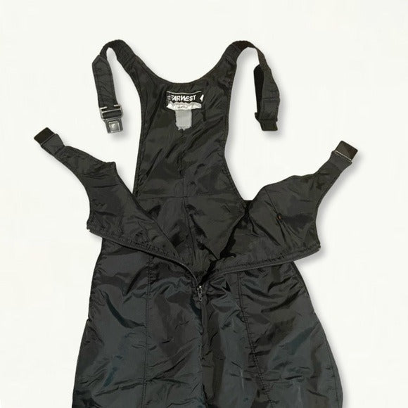 Vintage 80s Retro Black Farwest Salopettes