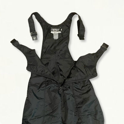 Vintage 80s Retro Black Farwest Salopettes