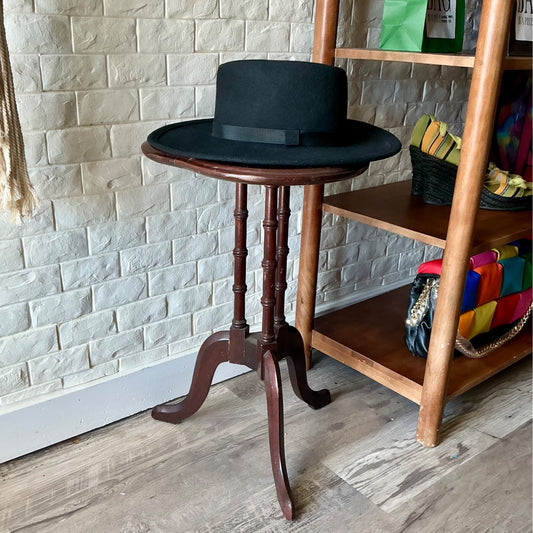 Vintage Phillip Somerville Black Wool Felt Hat