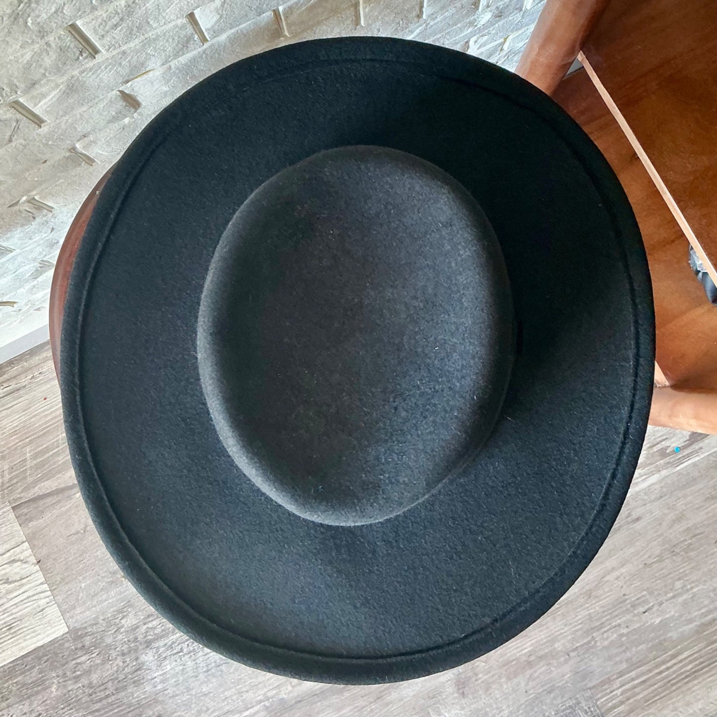 Vintage Phillip Somerville Black Wool Felt Hat