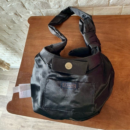 Vintage La Regale Elegant Pleated Fabric Hobo Bag