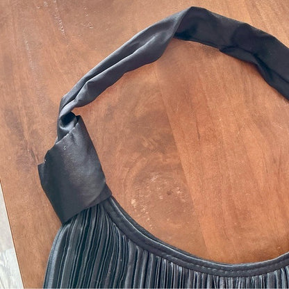 Vintage La Regale Elegant Pleated Fabric Hobo Bag