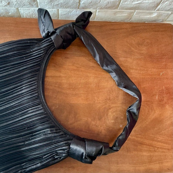 Vintage La Regale Elegant Pleated Fabric Hobo Bag