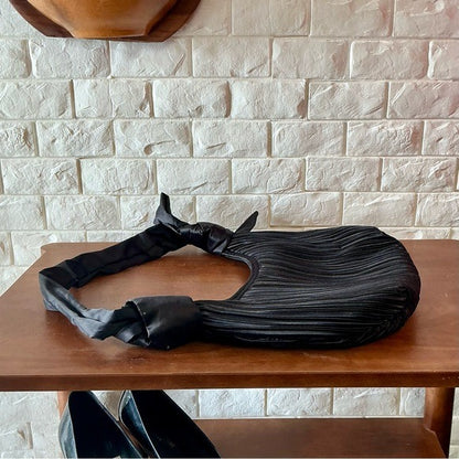 Vintage La Regale Elegant Pleated Fabric Hobo Bag