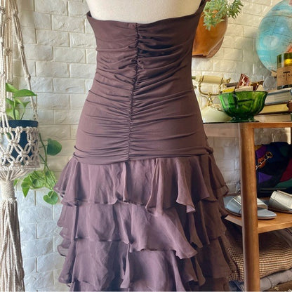 Vintage Y2K BCBG MAXAZRIA Asymmetrical Chiffon Dress