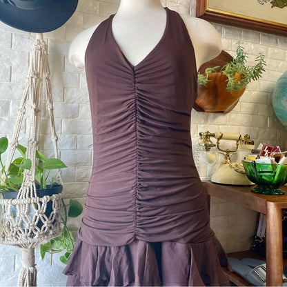 Vintage Y2K BCBG MAXAZRIA Asymmetrical Chiffon Dress