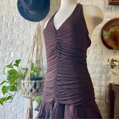 Vintage Y2K BCBG MAXAZRIA Asymmetrical Chiffon Dress