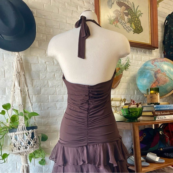 Vintage Y2K BCBG MAXAZRIA Asymmetrical Chiffon Dress