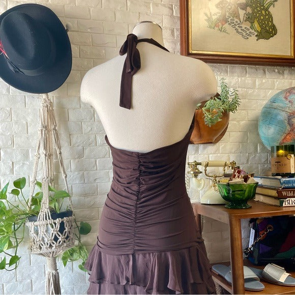 Vintage Y2K BCBG MAXAZRIA Asymmetrical Chiffon Dress