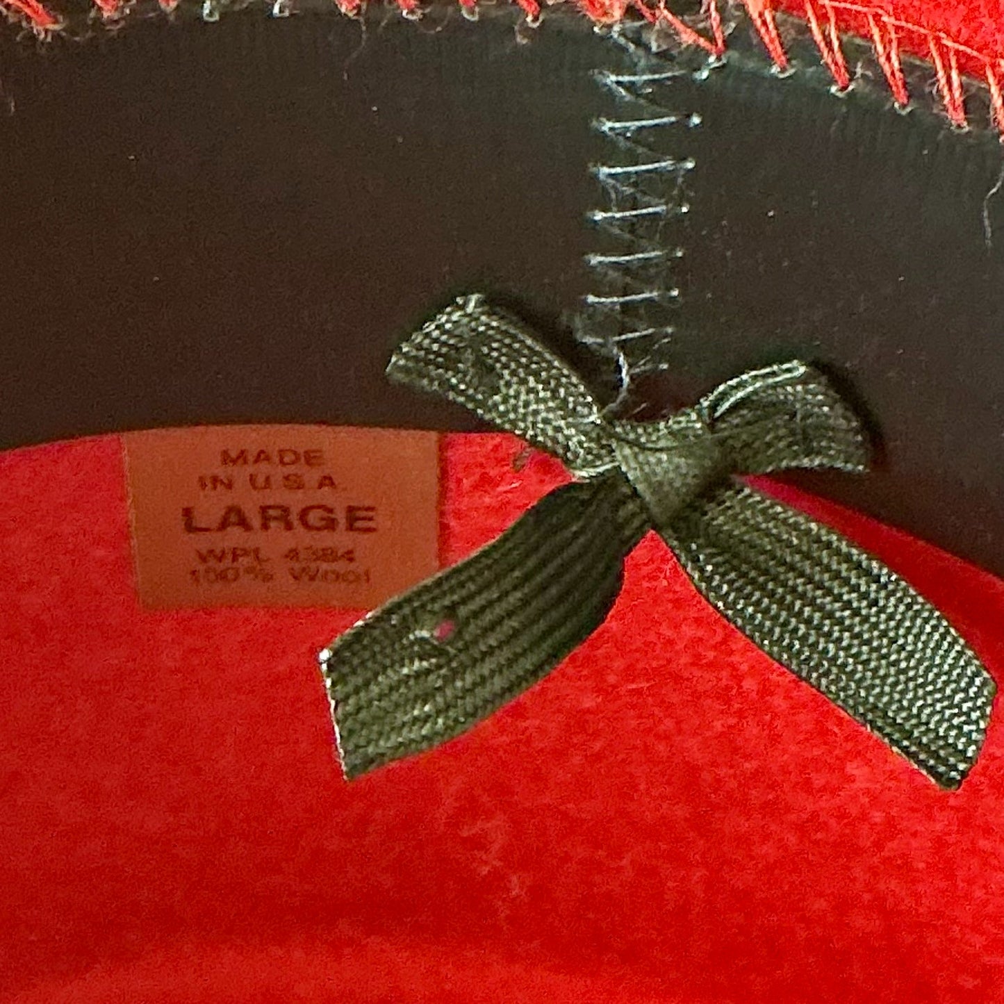 VIntage Red 100% Wool Felt Western Hat Silver Concho Hatband