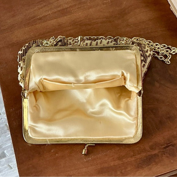 Vintage Hand Beaded Gold Ombré Formal Bag
