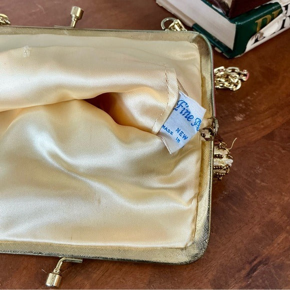 Vintage Hand Beaded Gold Ombré Formal Bag
