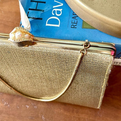Vintage 1950s Lamè Fabric Clutch Bag