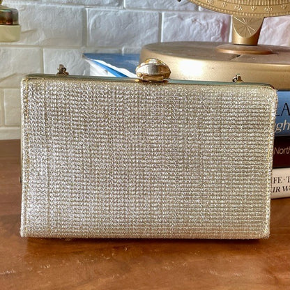 Vintage 1950s Lamè Fabric Clutch Bag