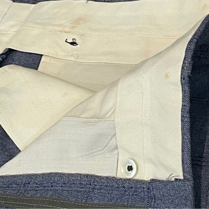 Vintage 1960s 1970s Blue Checked Plaid Trousers