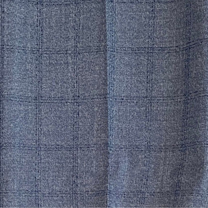 Vintage 1960s 1970s Blue Checked Plaid Trousers