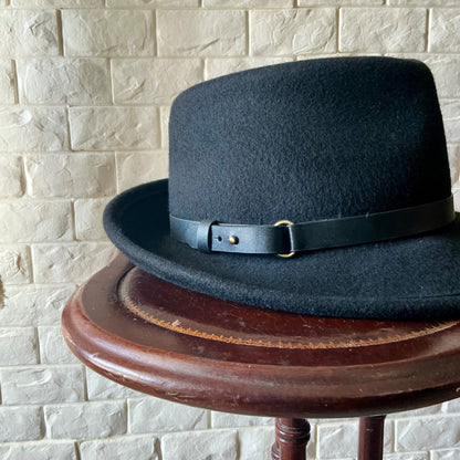 Eric Javits New York Black Wool Felt Hat Fedora