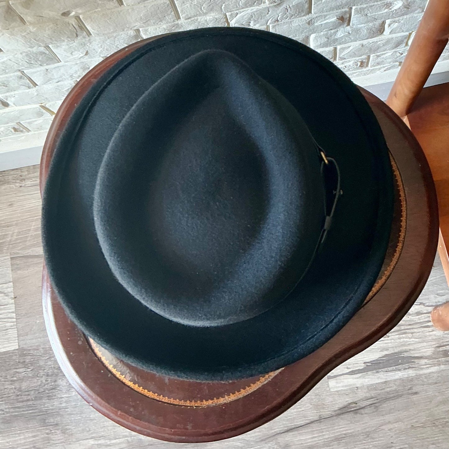 Eric Javits New York Black Wool Felt Hat Fedora