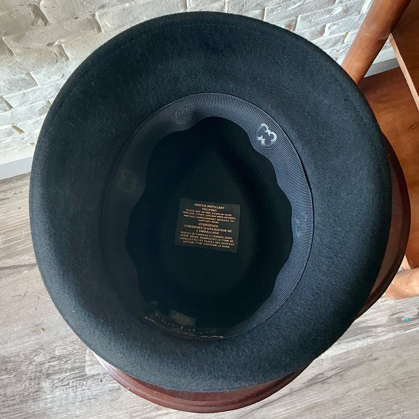 Eric Javits New York Black Wool Felt Hat Fedora