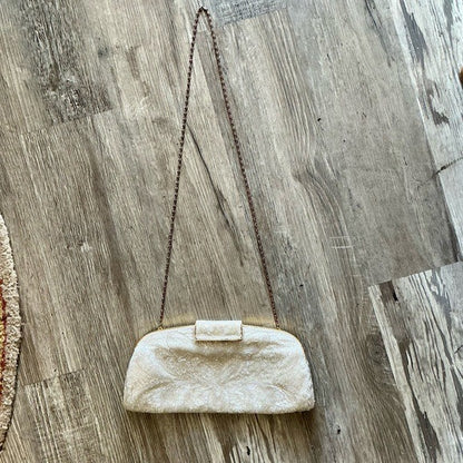 Vintage Hand Beaded Clutch Snap Top Shoulder Bag