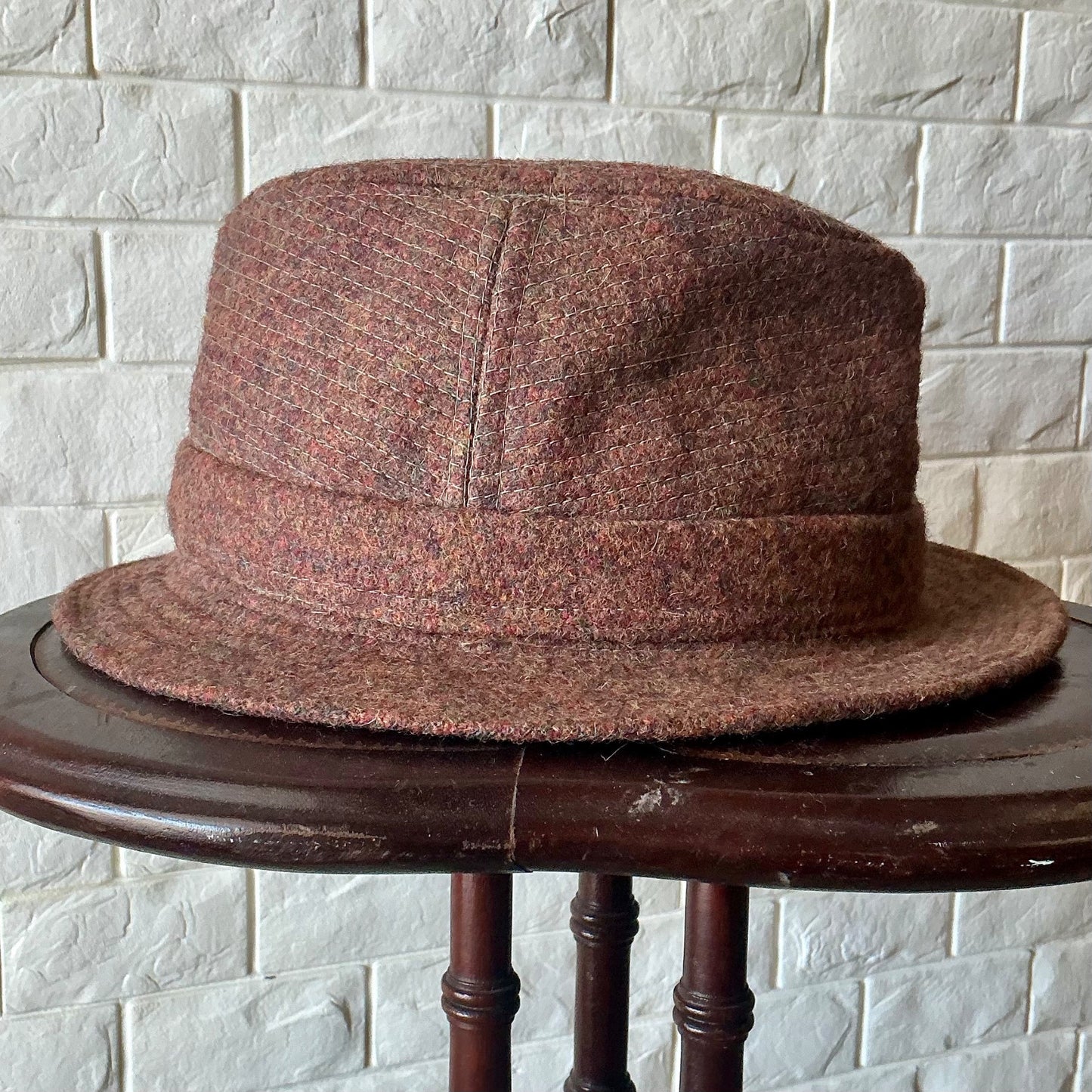 Vintage Jonathan Richard Donegal Tweed Irish Walking Hat Fedora