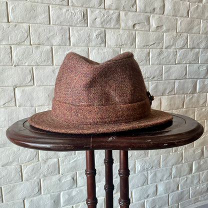 Vintage Jonathan Richard Donegal Tweed Irish Walking Hat Fedora