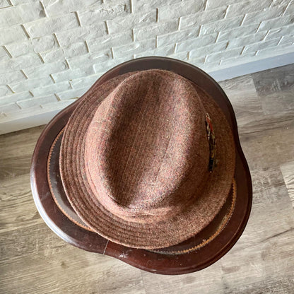 Vintage Jonathan Richard Donegal Tweed Irish Walking Hat Fedora