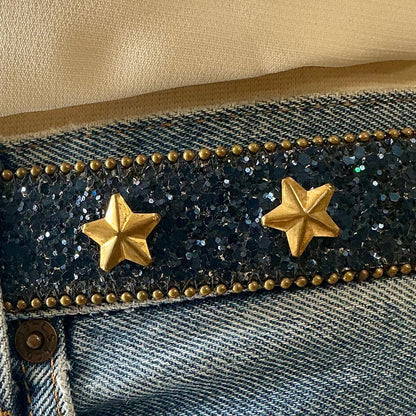 Vintage 1970s 1980s Elite Fresno California Glitter Belt