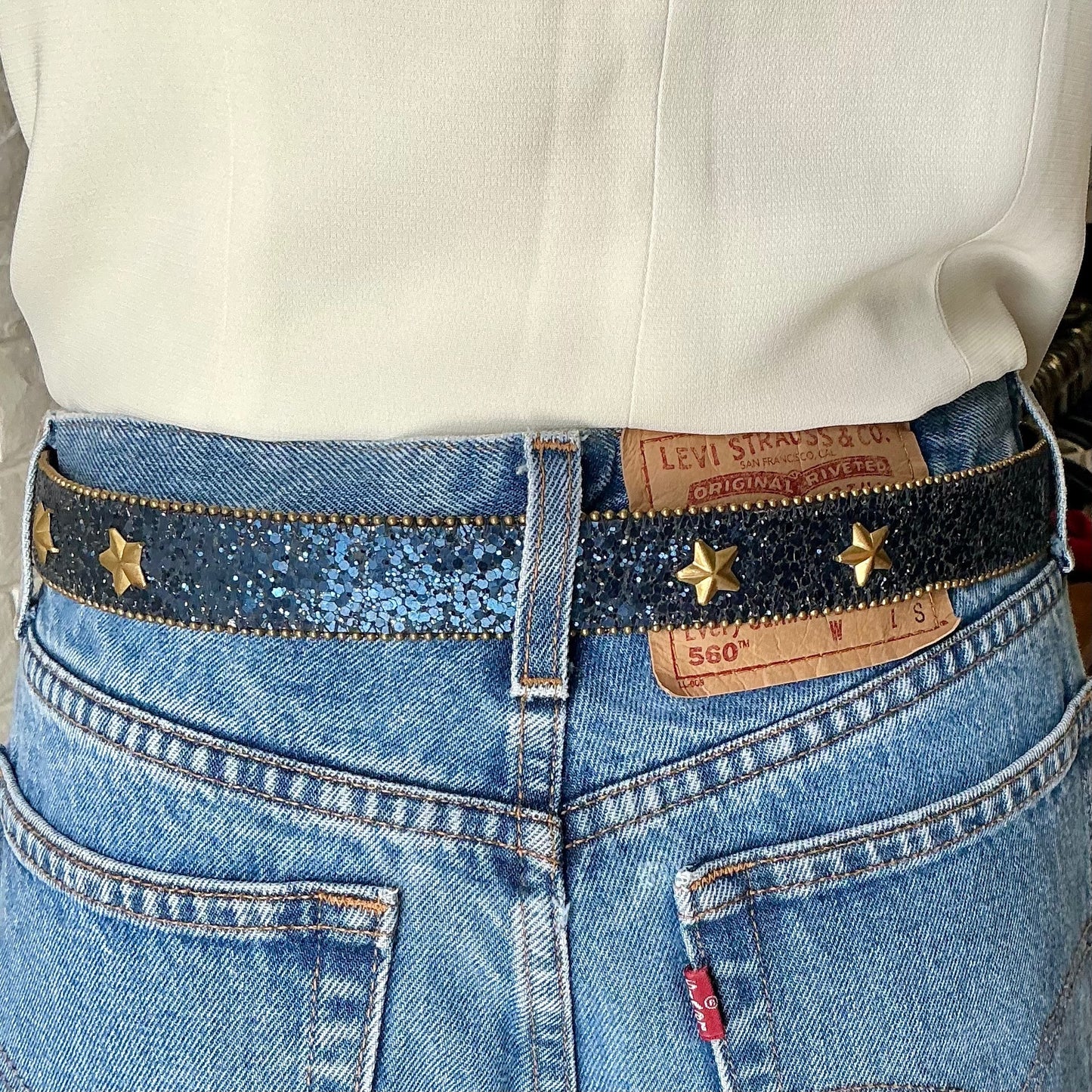 Vintage 1970s 1980s Elite Fresno California Glitter Belt