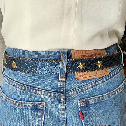 Vintage 1970s 1980s Elite Fresno California Glitter Belt